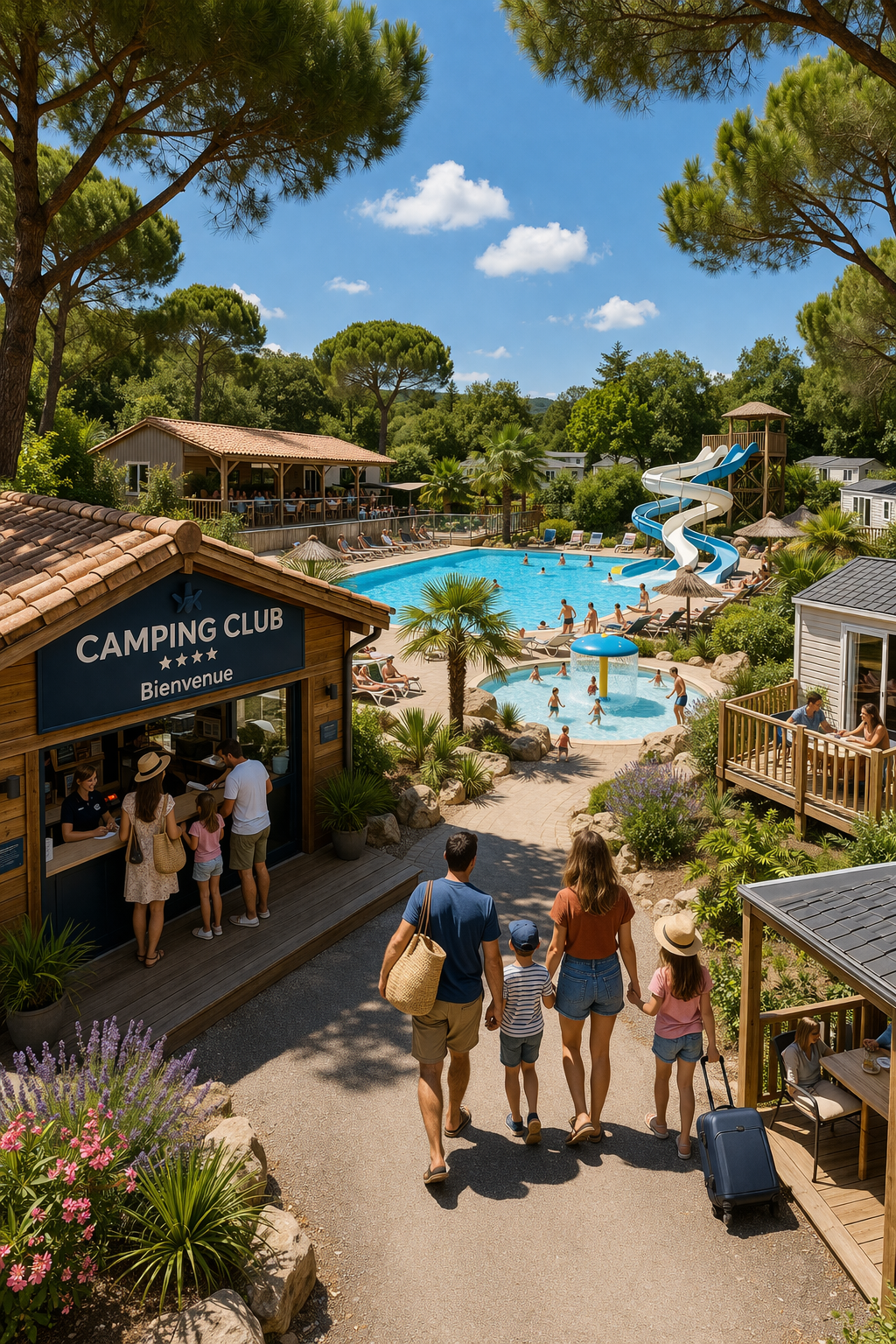 Interface BravoClient illustrant la gestion des avis, la réputation et le référencement local pour un camping.